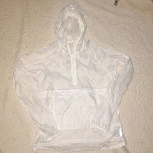 White/clear Reebok windbreaker